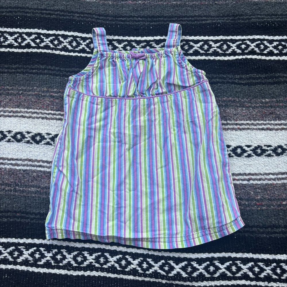 VINTAGE Y2K KID CONNECTION PURPLE STRIPED FLOWER BUTTON SHIRT SIZE 12 MONTHS